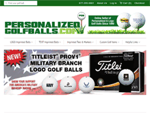 Tablet Screenshot of personalizedgolfballs.com